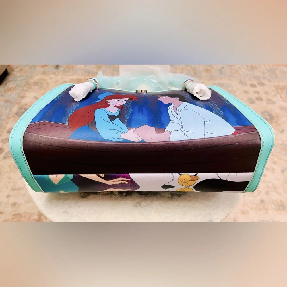 LoungeFly Disney Little Mermaid Bag & Wallet NWT 💝💚 - Picture 7 of 9